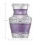 Keepsake Cremation Urn for Human Ashes, Lavender and Silver with Velvet Case